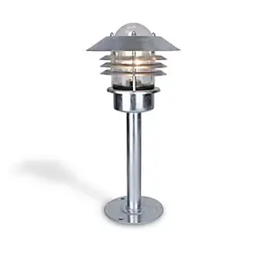 Borne extérieur Engla IP44 E27 ⌀21 x H.45cm gris galva