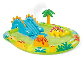 Aire de jeux piscine gonflable enfant Intex dinosaure avec fontaine 191 x 152 x 58 cm