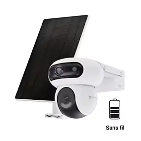 Caméra de vidéosurveillance extérieure avec panneau solaire Ezviz CS-HB90/SP-R100 blanc
