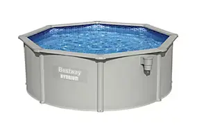 Piscine tubulaire ronde grise en acier Bestway hydrium Ø360 x H 120 cm