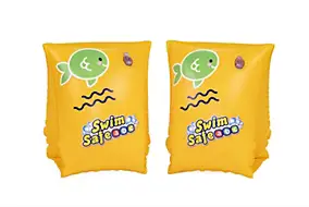 Brassard de natation Bestway pour enfant de 3 à 6 ans l.25 x l.15 cm jaune vendu par 2