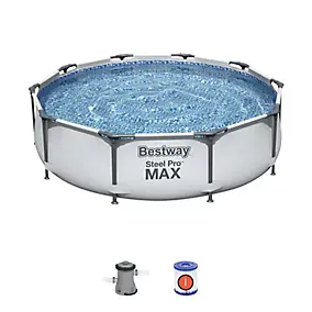 Piscine tubulaire ronde Bestway Steel Pro Max Ø305 x H76 cm avec filtration
