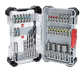 Coffret à douilles et à forêts Bosch pro pour bois - 35 pièces
