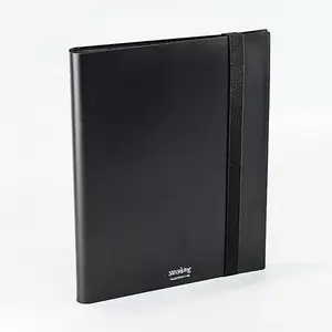 Portfolio 9-pocket Noir avec élastique de maintien - Sanseking
