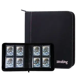 Zip Binder Top Loader (4 pochettes par page) Noir - Sanseking