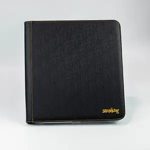 Portfolio 12-pocket Noir avec fermeture Zip - Sanseking