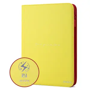 Portfolio 9-pocket Jaune 151 avec fermeture Zip - Sanseking