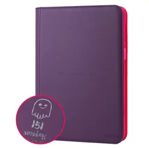 Portfolio 9-pocket Violet 151 avec fermeture Zip - Sanseking