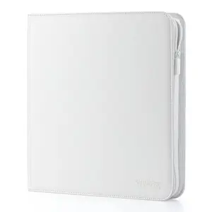Portfolio 12-pocket Blanc avec fermeture Zip - Sanseking