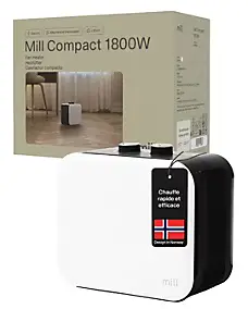 Chauffage d'appoint soufflant Mill compact blanc 1800W