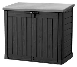 Coffre de rangement extérieur noir et gris "SIO MAX" 1200L