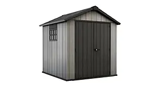 Abri de jardin OAKLAND 757 en résine - KETER - gris et noir - Surface hors tout 5,12 m²