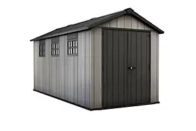 Abri de jardin OAKLAND 7511 en résine - KETER - gris et noir - Surface hors tout 8,02 m²