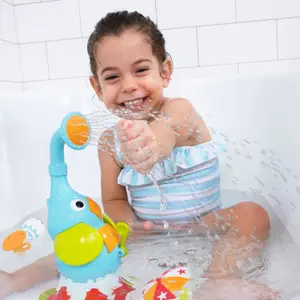 Fontaine de bain éléphant avec 4 accessoires