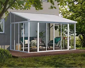 Véranda adossée Canopia SanRemo 2.77 x 4.25m Blanche