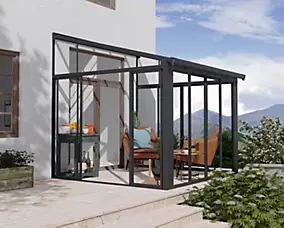 Véranda adossée Canopia SanRemo 2.77 x 3.05m Gris anthracite