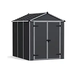 Abri de jardin Rubicon polycarbonate gris foncé surface totale 4,2m²