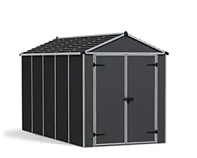 Abri de jardin Rubicon polycarbonate gris foncé surface totale 7m²
