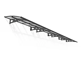 Auvent Herald 890 x 140 cm Grise en Polycarbonate et acier