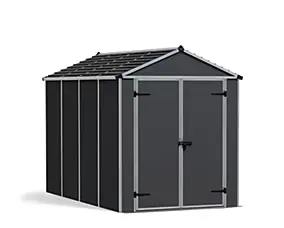 Abri de jardin Rubicon polycarbonate gris foncé surface totale 5,3m²