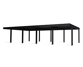 Carport aluminium noir Oslo 6 x 12 m Canopia Palram