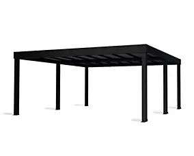 Carport aluminium noir Oslo 6 x 6 m Canopia Palram
