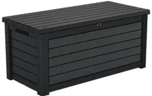 Coffre de jardin en polypropylène "Northwood" gris anthracite 623L