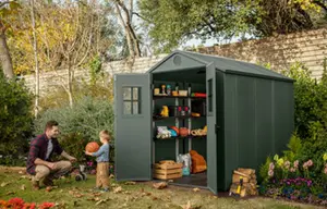Abri de jardin en résine "Darwin 68" vert - 4,5 m²