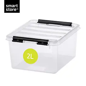 Boîte de rangement 2L empilable SmartStore Classic 2 Orthex P. 21 cm transparent