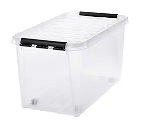 Boîte de rangement transparent avec roulettes Smartstore Classic 70L