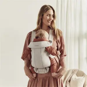 Porte-bébé Mini en jersey 3D beige clair