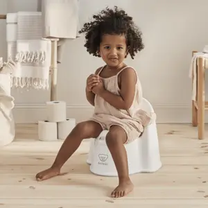Pot bébé fauteuil blanc et gris