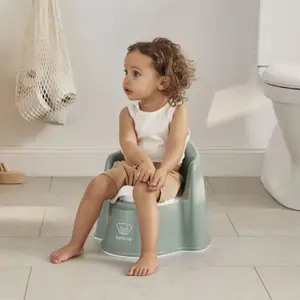 Pot bébé fauteuil vert profond et blanc