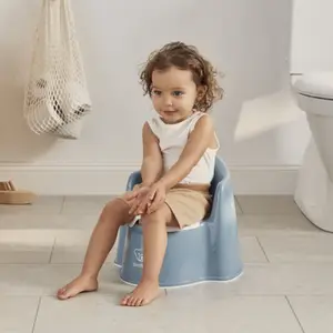 Pot bébé fauteuil bleu profond et blanc