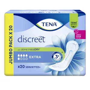 TENA Discreet Serviettes hygiénique incontinence extra x20