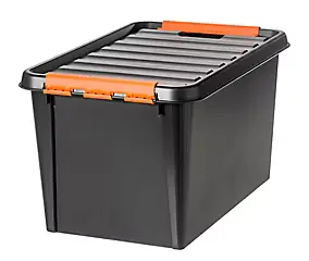 Boîte de rangement plastique noir Smartstore Pro 50L