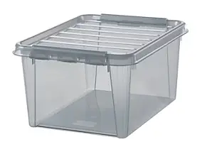 Boîte de rangement plastique 31L empilable SmartStore Colour 50 cm gris transparent