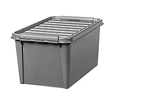 Boîte de rangement plastique avec couvercle Recycler Smartstore 47 L coloris gris