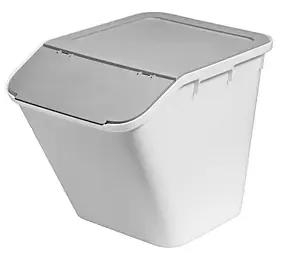 Boîte de rangement 51 L empilable SmartStore Collect Stack It Orthex P.55 cm blanc et gris