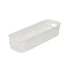Panier de rangement SmartStore™ Essence blanc cassé, H.10 x l.6,5 x P.29,5 cm