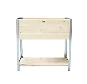 Carré potager bois et zinc galva 78 x 36 x h.72 cm