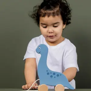 Dino en bois à tirer
