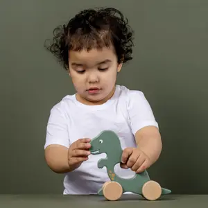 Dino en bois à pousser