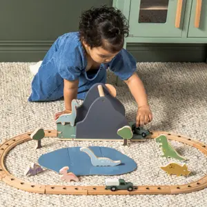 Circuit voiture en bois Dino
