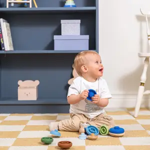 Tour à empiler bois et silicone Ourson