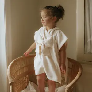Poncho de bain Creamy White (1-3 ans)