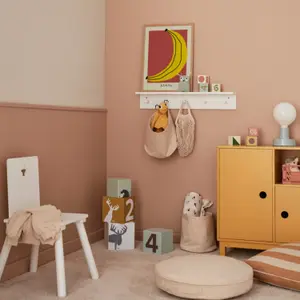 Porte manteau mural blanc 5 patères
