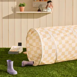 Tunnel de jeu à carreaux beige