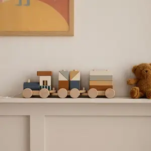 Train d'activités Blocs marron