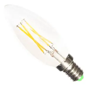 Ampoule LED E14 Filament 6W 220V C35 COB 360° - Blanc Chaud 2300K - 3500K